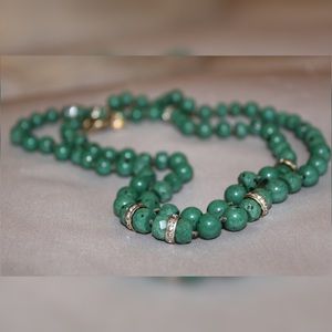 J Crew Green Beaded Necklace